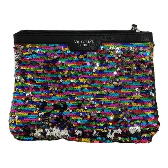 Victoria's Secret Handbags - NWOT Victoria's Secret Multicolor Sequin Clutch